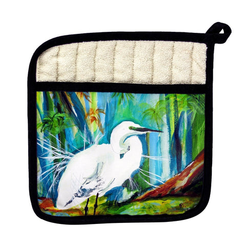 Betsy Drake PT1138 Acyrlic Egret Pot Holder