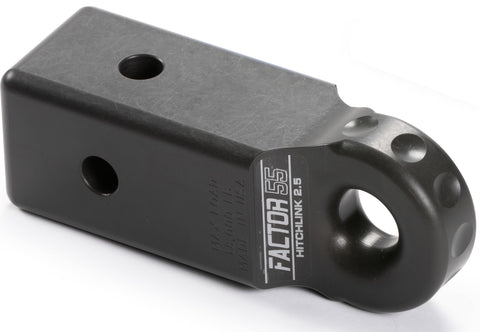 Factor 55 Hitchlink Pro 2.5 for 2.5" Receivers: Cross-Drilled for Horizontal or Vertical Rigging, 9,500 lb. Rating - Gray