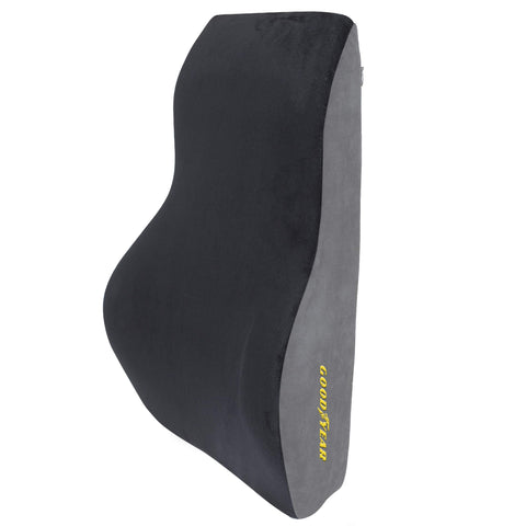 Goodyear Ergonomic Lumbar Support Pillow for Office Chair and Car Seat - Memory Foam Back Support Lumbar Pillow, Premium Cushion Chair Support for Lower Back Pain Relief and Versatile Use - Black