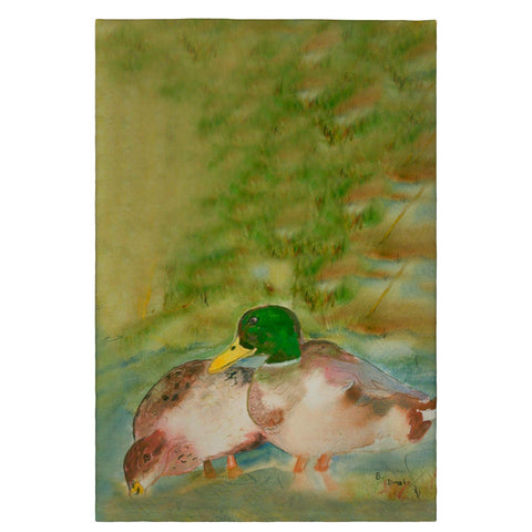 Betsy Drake GT242 Mallard Ducks Guest Towel - 20 x 20 in.