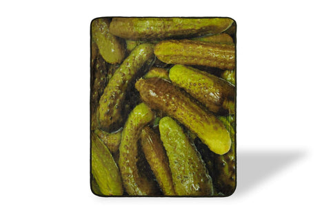 JUST FUNKY Pickles Fleece Throw Blanket | Large Soft Fleece Pickle Blanket | Food Blanket Soft Blankets and Throws | Officially Licensed Pickle Throw Blankets | Measures 60 X 45 Inches