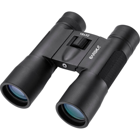 Barska Lucid View 16x32 Compact Binoculars – Lightweight Folding Design with Fully Coated Optics & Rubber Armor – Ideal for Travel, Hiking, Hunting & Sports