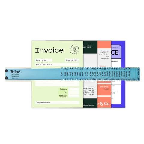 C-Line General Plastic Document Sorter, Letter Size, 32 Divisions, 3 x 23.5 Inches, Blue (30532)