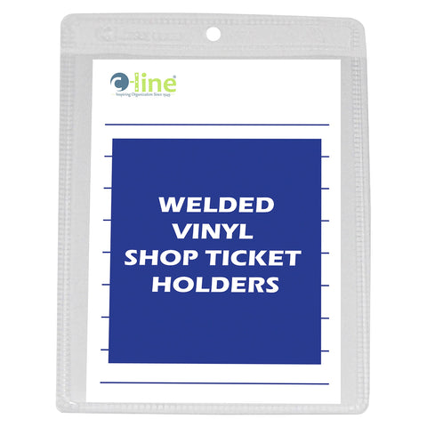 C-Line Vinyl Shop Ticket Holders, Both Sides Clear, 4 x 6 Inches, 50 per Box (80046)