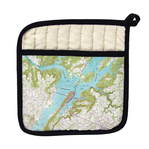 Betsy Drake PT611 Lake Guntersville AL Nautical Map Pot Holder
