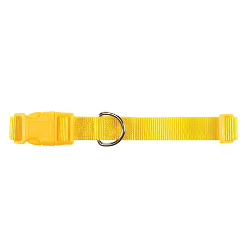 Zack & Zoey 1" Wide Nylon Dog Collar, Fits Necks 18" to 26", Yellow