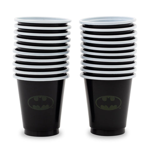 Silver Buffalo DC Comics Batman 20 Pack Disposable Mini Plastic Party Drinking Cups, 2 Ounces