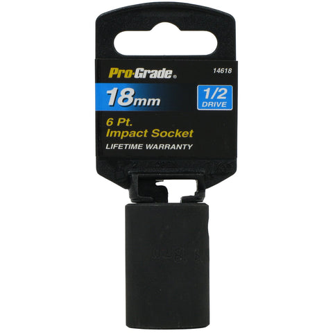 1/2" DR. 6 PT. 18 MM IMPACT SOCKET