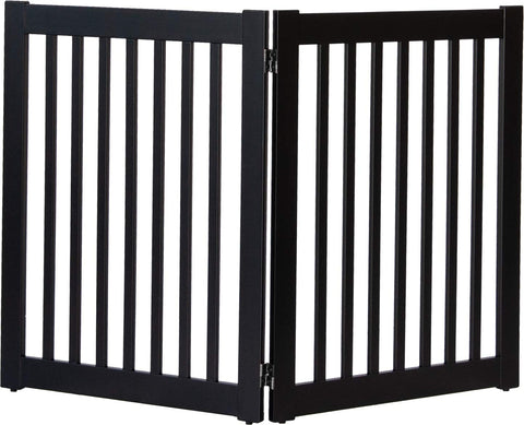 Highlander Series Solid Wood Pet Gates are Handcrafted by Amish Craftsman - 32 High - 2 Panel - Black