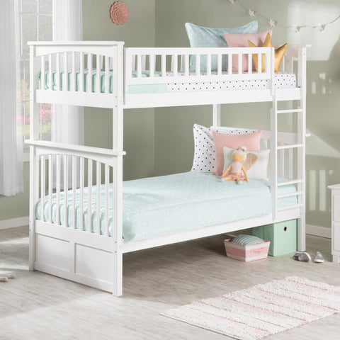 AFI, Columbia Bunk Bed Twin Over Twin, White