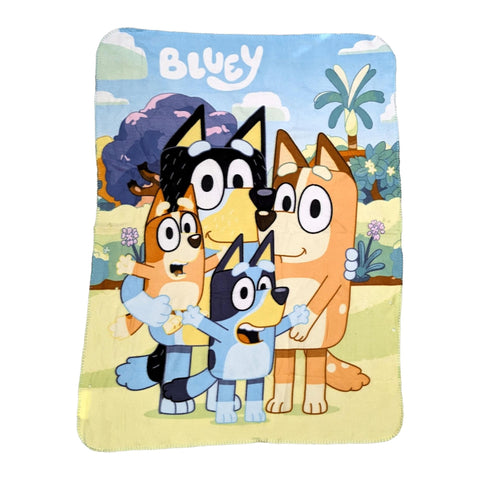 Northwest Bluey Fleece Throw Blanket, 45" x 60", Happy Family