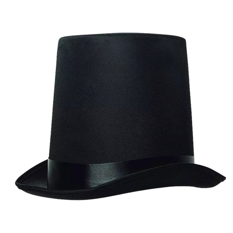 Unisex Adult Black Classic Stove Top Hat - Costume Accessory