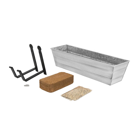 Bloom Box Garden Growing Kit Small White with Wall Brackets