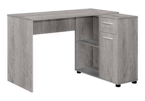 Monarch Specialties I 7346 Computer Desk, Home Office, Corner, Storage Drawers, 46" L, L Shape, Work, Laptop, Laminate, Grey, Contemporary, Modern