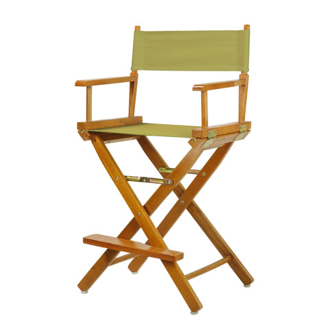 Casual Home 24" Director's Chair Honey Oak Frame-with Olive Canvas, Counter Height