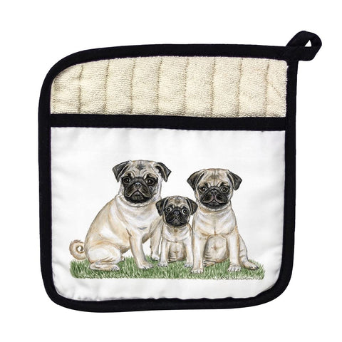 Betsy Drake PT077 Pugs Pot Holder