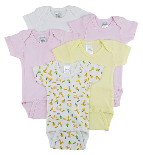 bambini Short Sleeve One Piece 5 Pack - Newborn