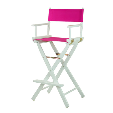 Casual Home 230-01/021-30 Director Chair, 30" - Bar Height, WhiteFrame/Magenta Canvas