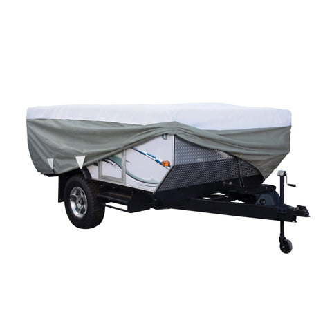 Classic Accessories Over Drive PolyPRO3 Folding Camping Trailer Cover, Fits 8'-10'L, RV Cover, Camper Cover, Travel Trailer Cover