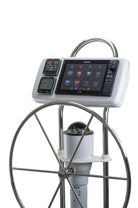 NavPod GP1170-05 SystemPod Pre-Cut for Raymarine eS127/eS128 & Axiom PRO 12 and 2 inst. (3.6" Holes) for 9.5" Wide Guard