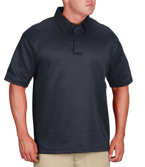 Propper Men's I.C.E. Short Sleeve Polo, Integrated Cooling Effect, Moisture-Wicking Uniform Shirt, Short Sleeve Shirt for Work, Lapd Navy, Medium