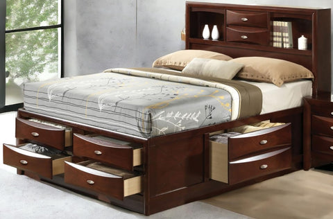 Acme Ireland Queen Storage Bed in Espresso