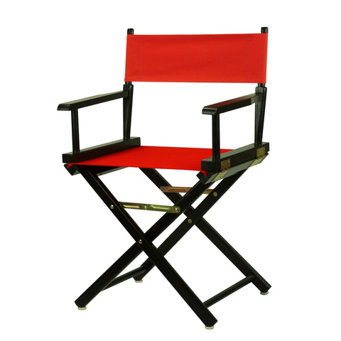 Casual Home 18" Director's Chair Black Frame with Red Canvas