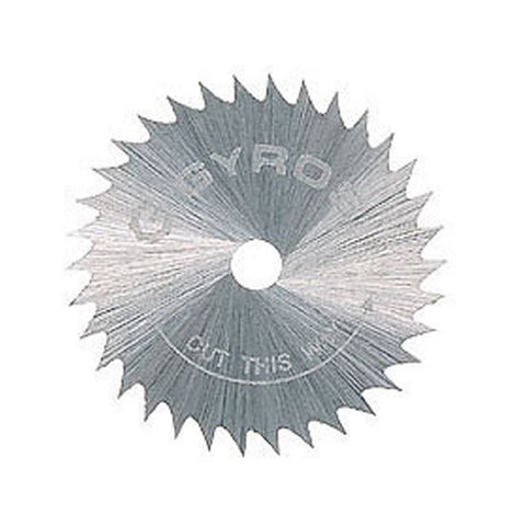 Gyros Mini Circular Saw Blade, Coarse-Teeth 1 Inch Diameter with 34 Teeth Per Inch for Fast Cutting of Plastic, Softwoods, Hardwoods, Paraffin, and Wax. Compatible with Most Rotary Tools. 81-21015
