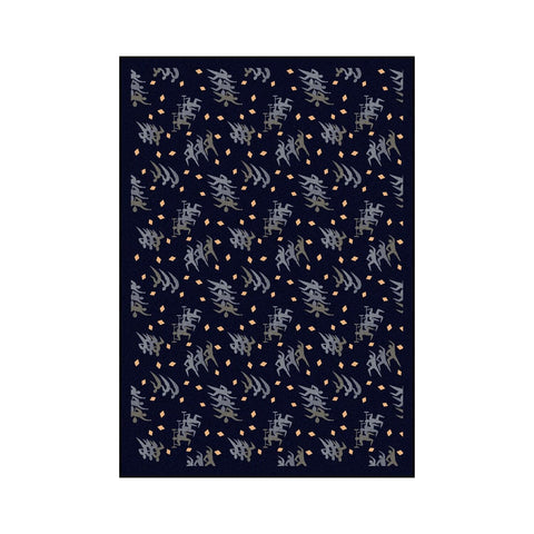 Joy Carpets Sports Fan Fitness Zone Area Rug, Navy