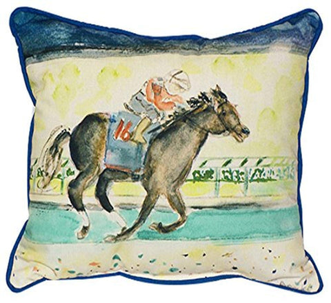 Betsy Drake Derby Winner Indoor/Outdoor Pillow, 16" x 20"