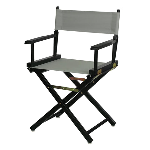 Casual Home 18" Director's Chair Black Frame with Grey Canvas
