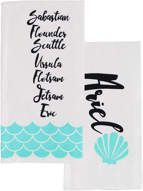 The Little Mermaid Disney Princess Ariel Themed Kitchen Towel Set