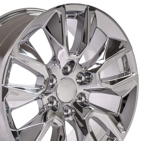 OE Wheels CV32 20 Inch Rim Fits Silverado 1500 RST Style 6x139.7 20x9 Chrome - Hollander 5916 (1)