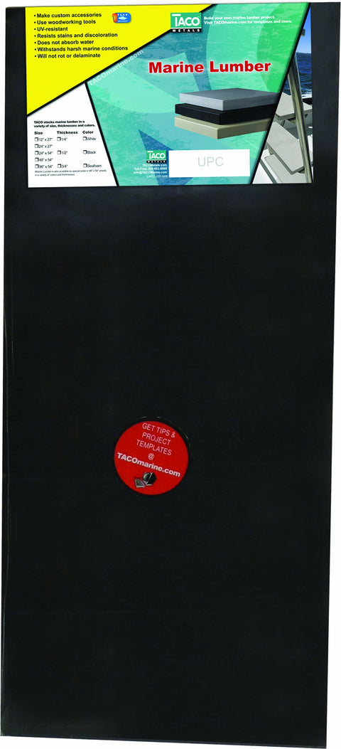 MARINE LUMBER  24X27X1/2  BLACK PKG