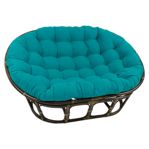 Blazing Needles Twill Double Papasan Cushion, 1 Count (Pack of 1), Aqua Blue