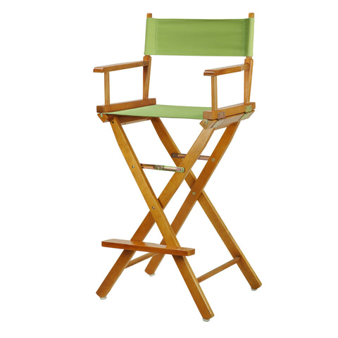 Casual Home 230-05/021-72 Honey Oak Frame-Lime Green Canvas Director Chair 30" - Bar Height OakFrame