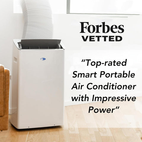 Whynter Inverter Portable Air Conditioner 14,000 BTU Heater with Dual Hose, Dehumidifier, Cooling Fan & Smart Wi-Fi for 600 Sq Ft Rooms, NEX ARC-1230WNH (12,000 SACC), White