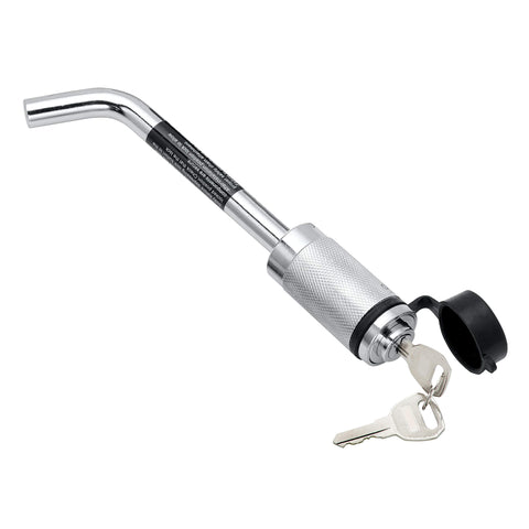 Tow Ready 63254 Fifth Wheel Base Rail Lock (Barrel Style with Bent Pin, 1/2" Diameter) , silver