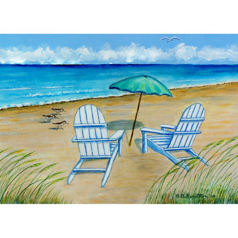 Betsy Drake Adirondack Chairs Door Mat 18x26