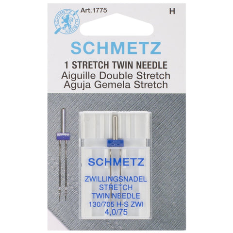 SCHMETZ Euro-Notions Twin Stretch Machine Needle, 4/75-Inch