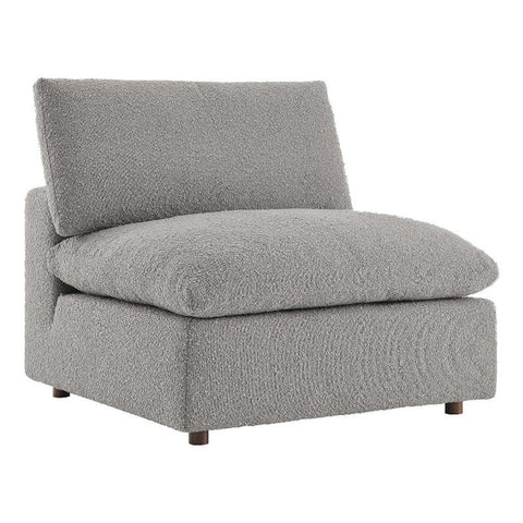 Modway Commix Down-Filled Overstuffed Boucle Sectional Sofa Armless Chair