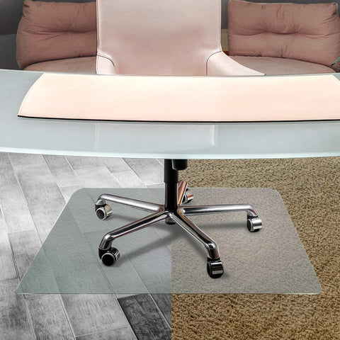 Cleartex Unomat Lipped Chair Mat Hard Floors and Carpet Tiles - 48 x 60 inches