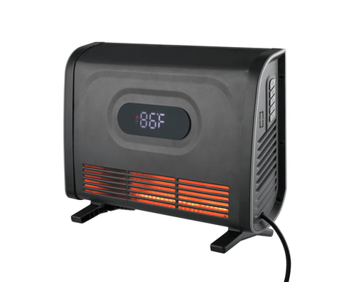 Comfort Glow Infrared Heater for Bathroom with Remote Control, Adjustable Thermostat, Moisture Resistant, Overheat & Tip-over Protection, Heats 750 Sq Ft Electric Heater for Indoor Use Bedroom, Office