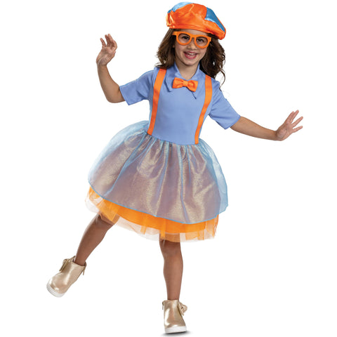 Disguise Blippi Dress Costume for Toddlers, Official Blippi Toddler Costume With Dress Hat and Faux Glasses, Size S (2T)