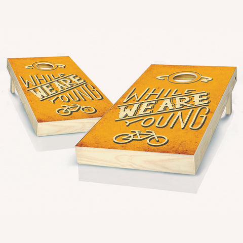 Skip's Garage While We are Young Cornhole Set - 2x4 Boards (All Weather Bags) - NO Accessories