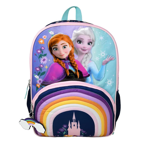 Disney Frozen Anna & Elsa 16" School Backpack with a Large Front Pocket, Girls
