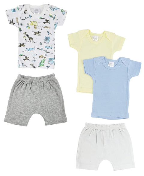 bambini Infant Girls T-Shirts and Pants - Large White/Grey