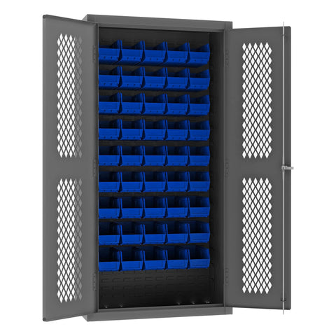 Durham EMDC361845B5295 Bin Cabinet, 72" Overall Height, 36" Overall Width, Total Number of Bins 45