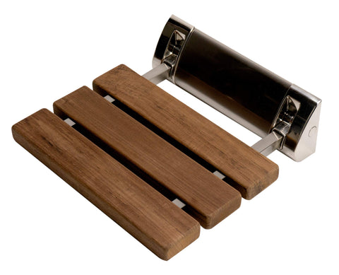 ALFI brand ABS14-BN Shower Seat, 13.6"L x 13"W x 4.25"H, Natural Wood
