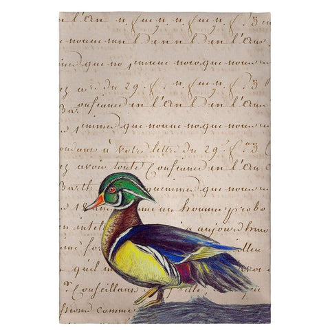 Betsy Drake M Wood Duck Script Guest Towel